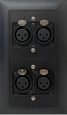 Bild von proDT® 4XI UP sw | Unterputzanschluss mit 4x XLR Input female auf Dante, EDIZIOdue, schwarz