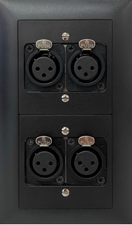 Bild von proDT® 4XI UP sw | Unterputzanschluss mit 4x XLR Input female auf Dante, EDIZIOdue, schwarz