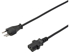 Bild von PWR2TC | 2m Power Apparatekabel T12/T113 (C13) TD 3x1mm², sz