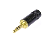 Bild von NYS231BG-LL | 3.5mm Klinkenkabelstecker stereo, schwarzes Gehäuse, Gold Kontakte für grosse Kabeldurchmesser