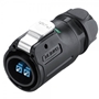 Bild von LP-24-F00PE-P02-200 | LP-24 LWL LC Duplex 2 x CNLINKO Glasfaserstecker mit 200 M Kabel Singlemode