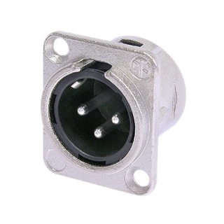 Bild von NC3MD-L-1 | Einbaustecker XLR 3pol. male, Nickel Gehäuse, Silber Kontakte