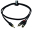 Bild von EC-A3-PSMCLM-3 | 3m Mini Klinkenkabel 3.5mm Stecker, 3 pol auf 2x Cinch Stecker, 2 pol