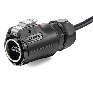 Bild von LP24-HDMI-MP-MP-1M-001 | LP-24 HDMI Kabel CNLINKO auf HDMI A 1 m IP67