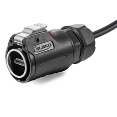 Bild von LP24-HDMI-MP-MP-2M-001 | LP-24 HDMI Kabel CNLINKO auf HDMI A 2 m IP67