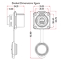 Bild von LP-24-J-RJ45-213-SX-43-401 | LP-24 RJ45 Einbaubuchse Durchführung IP67