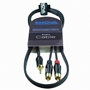 Bild von EC-A3-PSMCLM-1 | 1m Mini Klinkenkabel 3.5mm Stecker, 3 pol auf 2x Cinch Stecker, 2 pol