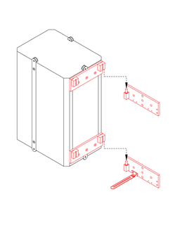 Bild von HK-ICLX-BK | Hinge kit for ICLX and ICLXL - Black