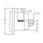 Bild von XL13MB-W | XLR male Chassis 3 PIN IP67 Black Solder