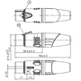 Bild von XL23FB | XLR female 3 PIN Black Housing  & Grey Boot Solder