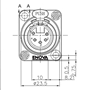 Bild von XL15FB | XLR female Chassis 5 PIN Black Solder