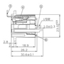 Bild von XL15FB | XLR female Chassis 5 PIN Black Solder