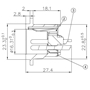 Bild von XL15MB | XLR male Chassis 5 PIN Black Solder