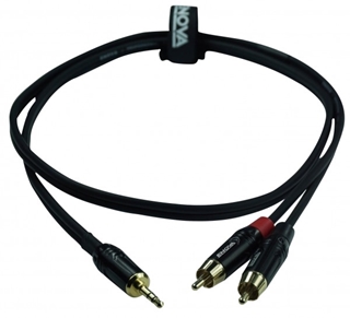 Bild von EC-A3-PSMCLM-5 | 5m Mini Klinkenkabel 3.5mm Stecker, 3 pol auf 2x Cinch Stecker, 2 pol