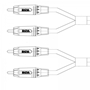 Bild von EC-A3-CLMM-1 | 1m Stereokabel 2x Cinch Stecker auf 2x Cinch Stecker, 2 pol