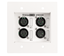 Bild von WTSD-XLR4 | 4 XLR Input Wall Plate for Use with WTSD-MIX41K