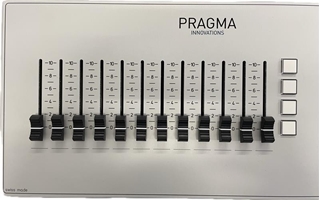 Bild von ARVIGOnano 3 T12 BTLD AtlasIED | tabletop non-motorized control unit with 12 Fader, 4 Buttons, Bluetooth and Cinch, Dante PoE for AtlasIED Atmosphere™