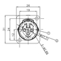 Bild von XL13FB | XLR female Chassis 3 PIN Black Solder