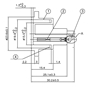 Bild von XL13FB-W | XLR female Chassis 3 PIN IP67 Black Solder