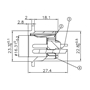 Bild von XL13MB | XLR male Chassis 3 PIN Black Solder