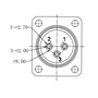 Bild von XL13MB-W | XLR male Chassis 3 PIN IP67 Black Solder