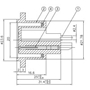 Bild von XL15FB-W | XLR female Chassis 5 PIN IP67 Black Solder