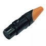 Bild von XL25FB-W | XLR female 5 PIN IP67 Black Housing  & Orange Boot Solder