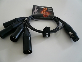 Bild von MIKFM_FMMMMS | 4x_m Mikflex Mini Mikrofonkabel mit 1x XLR 3pol. female / 4x XLR 3pol. male; symmetrisch - Signale parallel