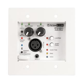 Bild von WTSD-MIX31K | Indoor/Outdoor Analog Wall 3x1 Mic/Line/Bluetooth/AUX Mixer